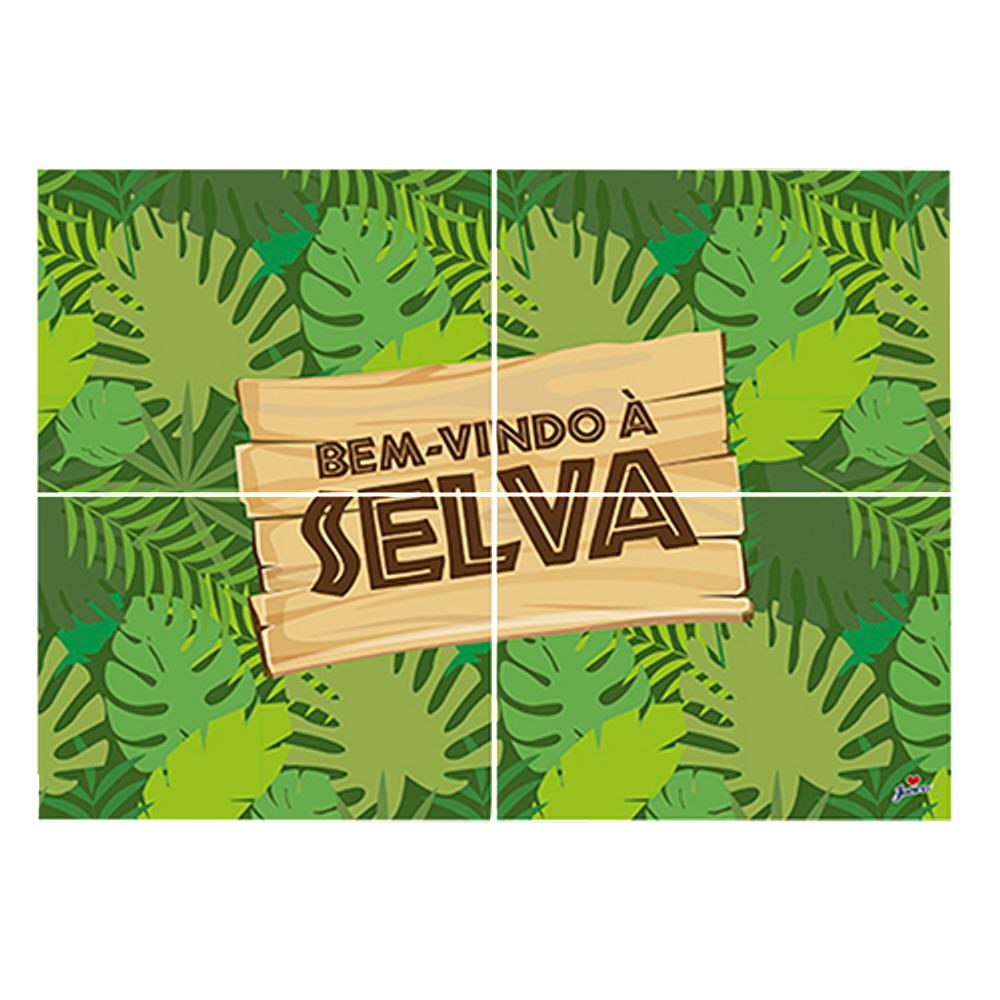 Painel Decorativo Selva 4 Laminas Junco