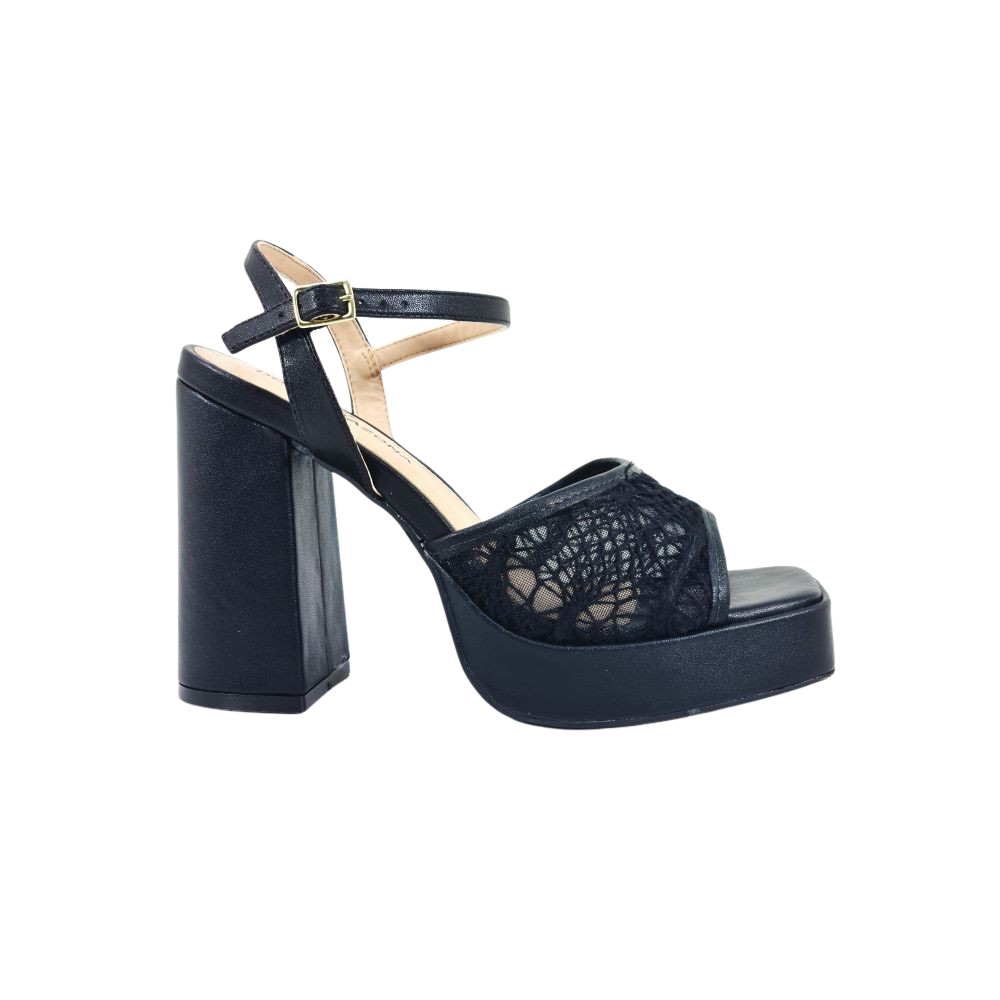 Sandália Feminina Salto Alto Bloco Numeração Especial Raissa