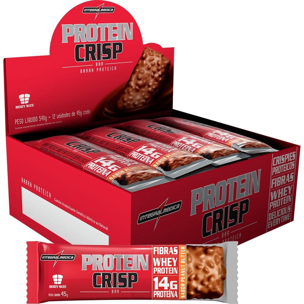 Protein Crisp Integralmédica 12 Unidades - Sabor Amendoim