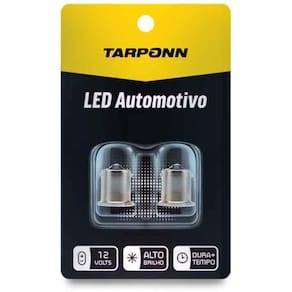 Par Lâmpada Led Ré Traseira Freio Ba15S 22 Led Vermelha