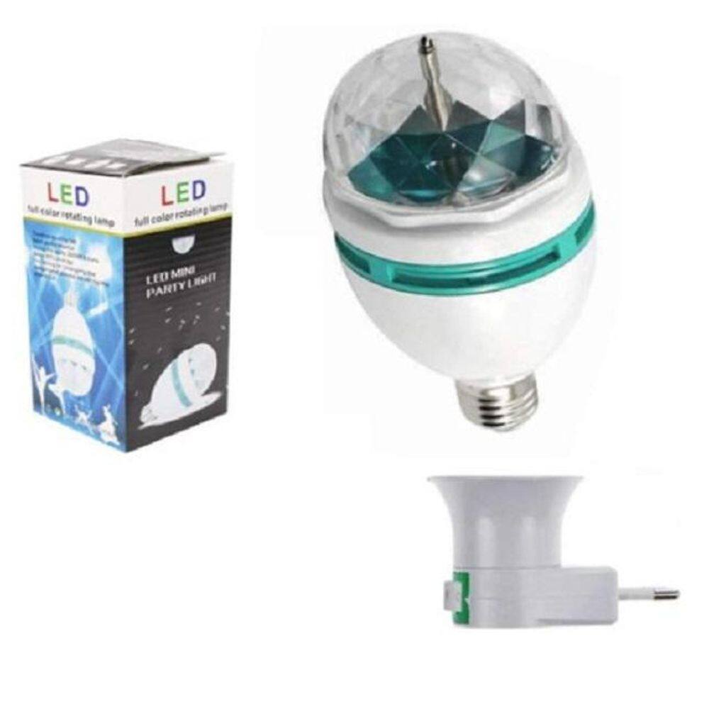 Lampada Giratória Globo De Luz Led Dj Jogo De Luzes Balada