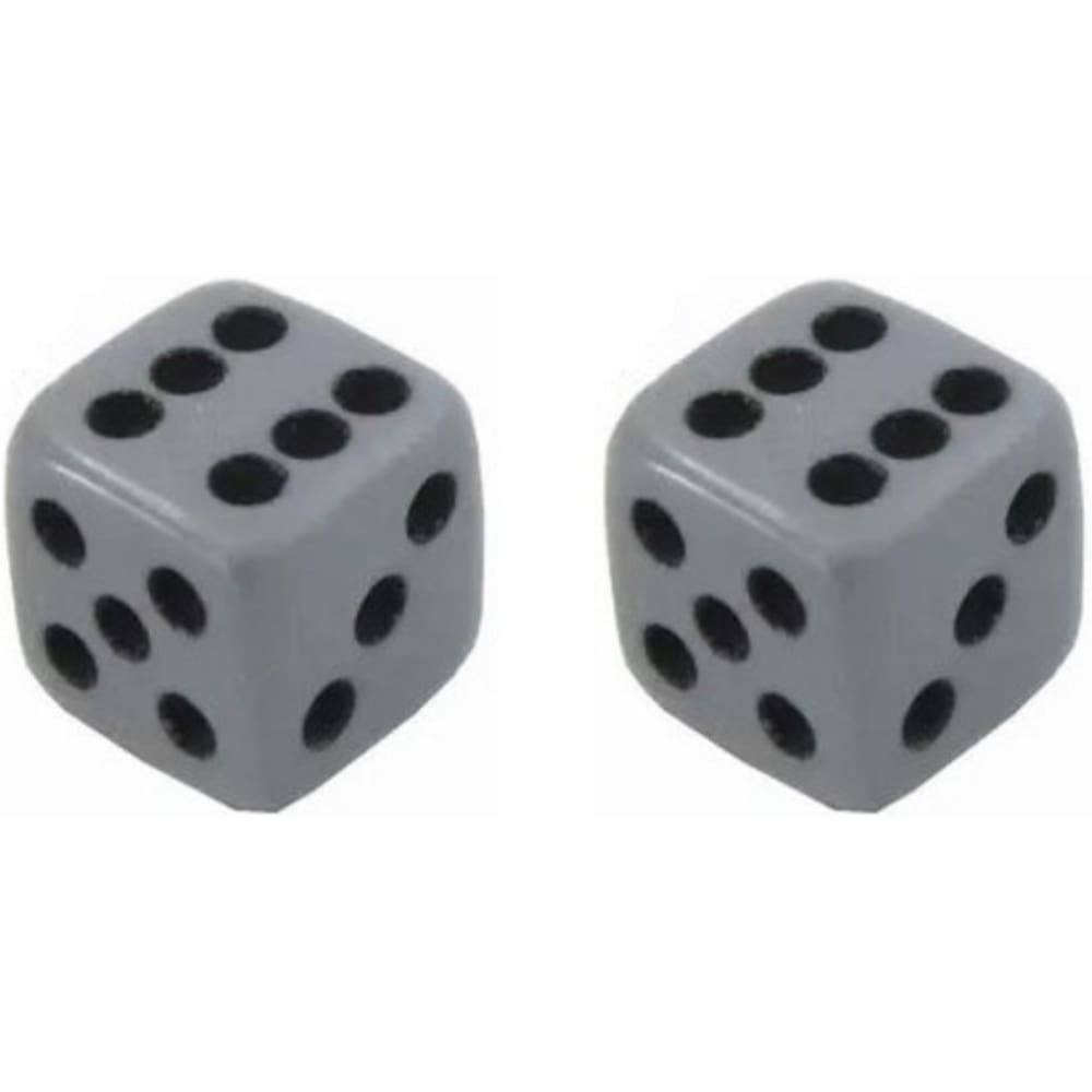2 Jogo De Dado 16mm (1,6cm) Cinza - EJ Games