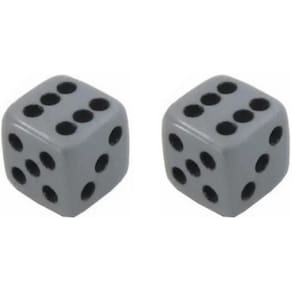 2 Jogo De Dado 16mm (1,6cm) Cinza - EJ Games