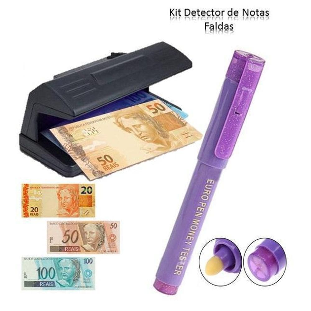 Kit Detector Testador Nota Falsa Dinheiro Luz Ultravioleta
