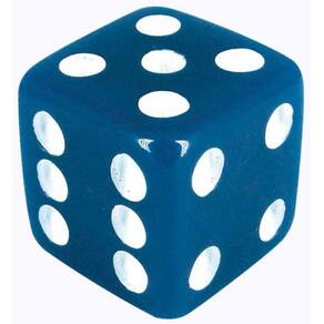 Jogo De Dado 16mm (1,6cm) Azul Opaco - EJ Games