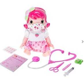 Boneca Baby Moranguinho Dodói Com Mascara E Acessorios