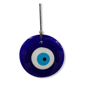 Protetor Parede Olho Grego Azul 10 Cm Em Murano