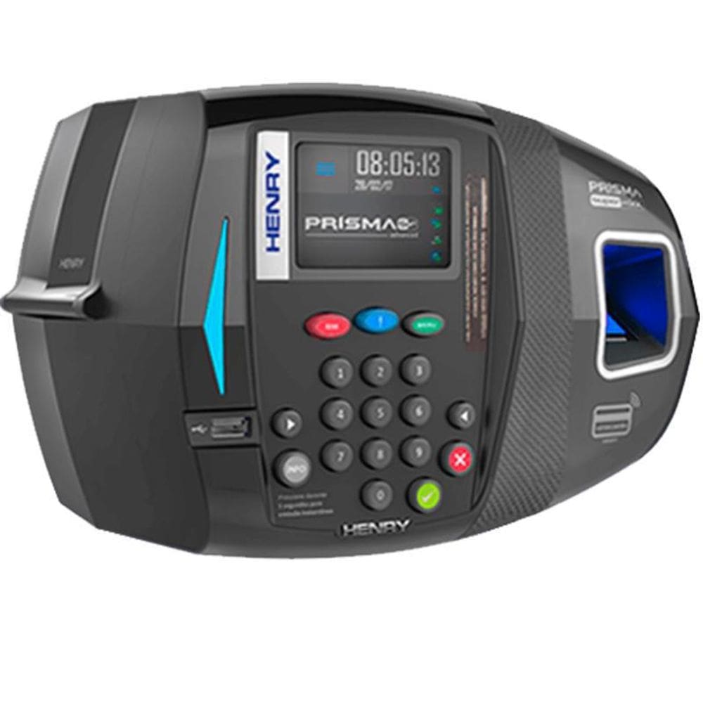 Registrador De Ponto Eletrônico Henry Prisma R2 Bio Azul