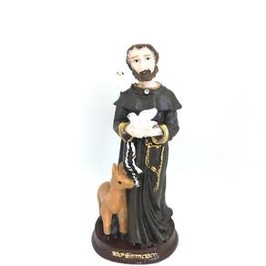 São Francisco De Assis Escultura Em Resina 14 Cm