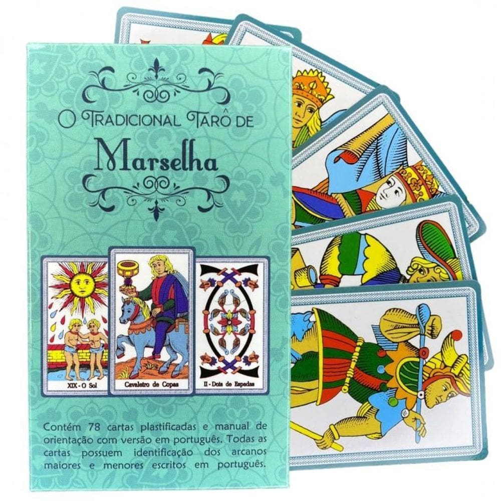 Kit  Com 6 Baralhos O Tarot De Marselha 78 Cartas