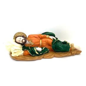 Escultura São José Dormindo 29 Cm Em Resina