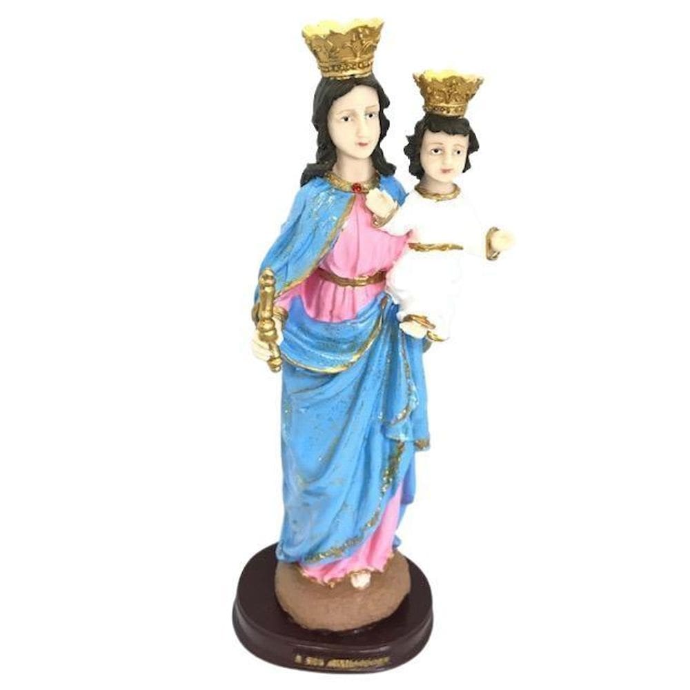 Nossa Senhora Auxiliadora Escultura Em Resina 29 Cm