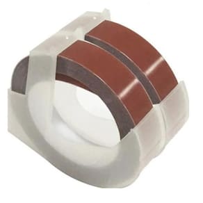 Fita Vinil Marrom Rotulador Manual Dymo 6Mm 3Dma15 2 Un