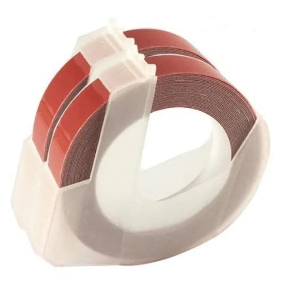 Fita Vinil Vermelho Aplicável Dymo Manual 6Mm 3D415
