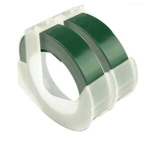 Fita Vinil Verde Rotulador Manual Dymo 12Mm Comp 3D735 2 Un