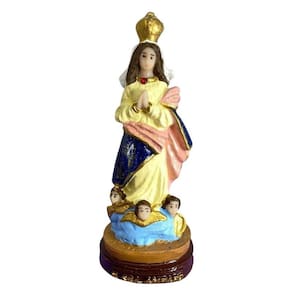 Escultura Nossa Senhora Do Amparo Em Resina 13 Cm