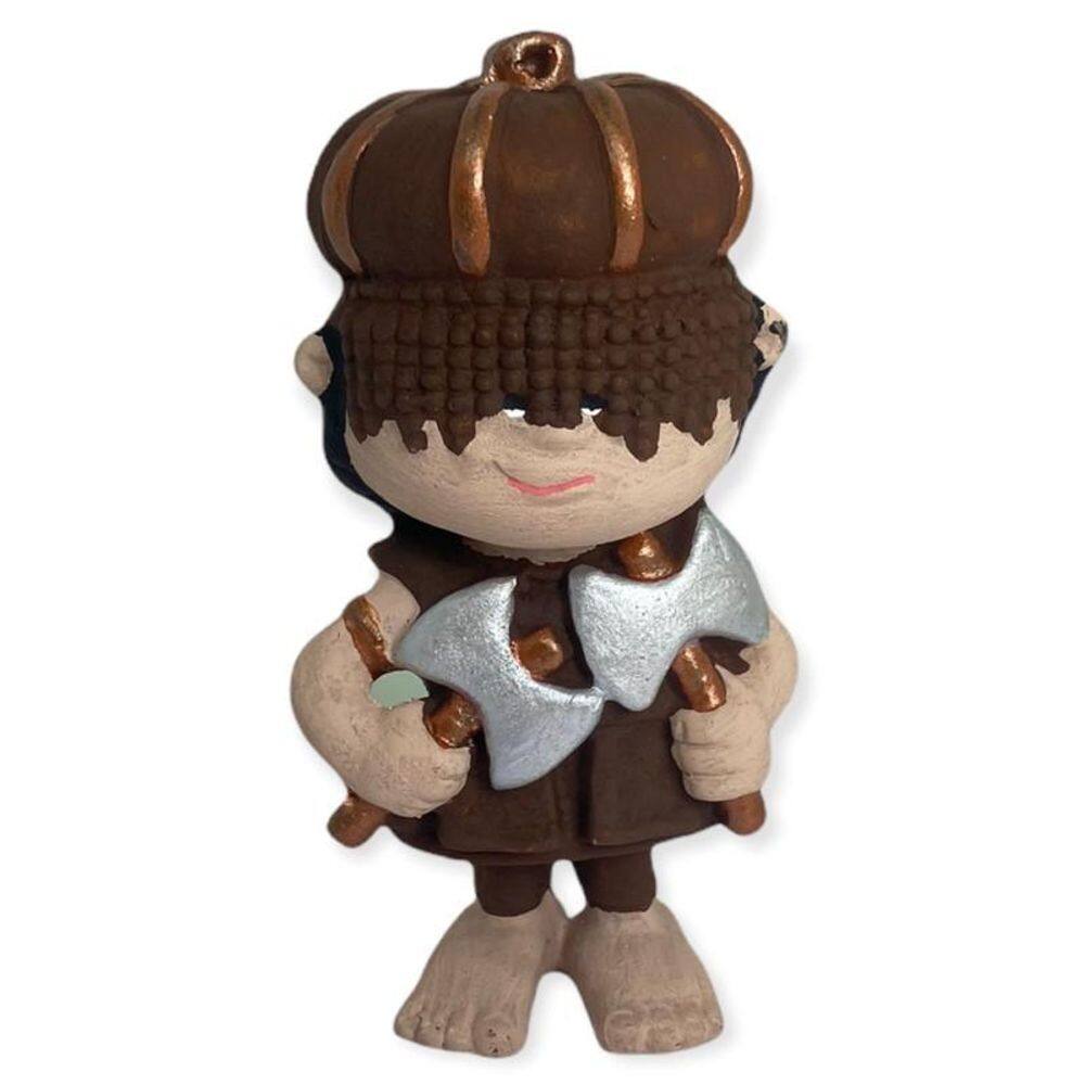 Escultura Orixas Xangô Coleção Baby Criança 10Cm Resina