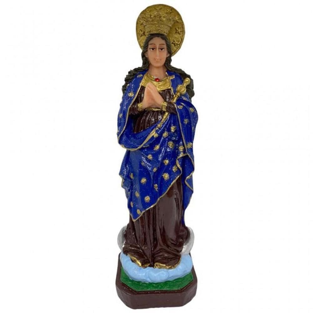 Escultura Nossa Senhora Dos Milagres 21 Cm Em Resina