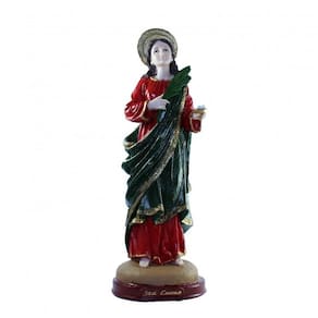 Escultura Santa Luzia 30 Cm Em Resina