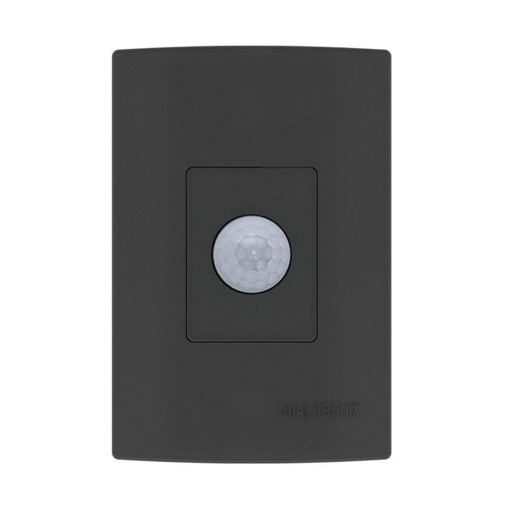 Sensor De Presença Qualitronix QI2MP | De Embutir, Parede 180 Graus, Preto, Bivolt