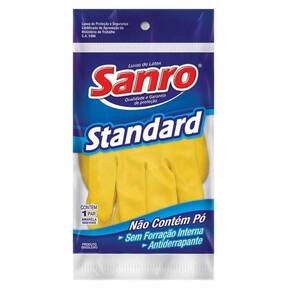 Luva Sanro Standard Amarela Pequena