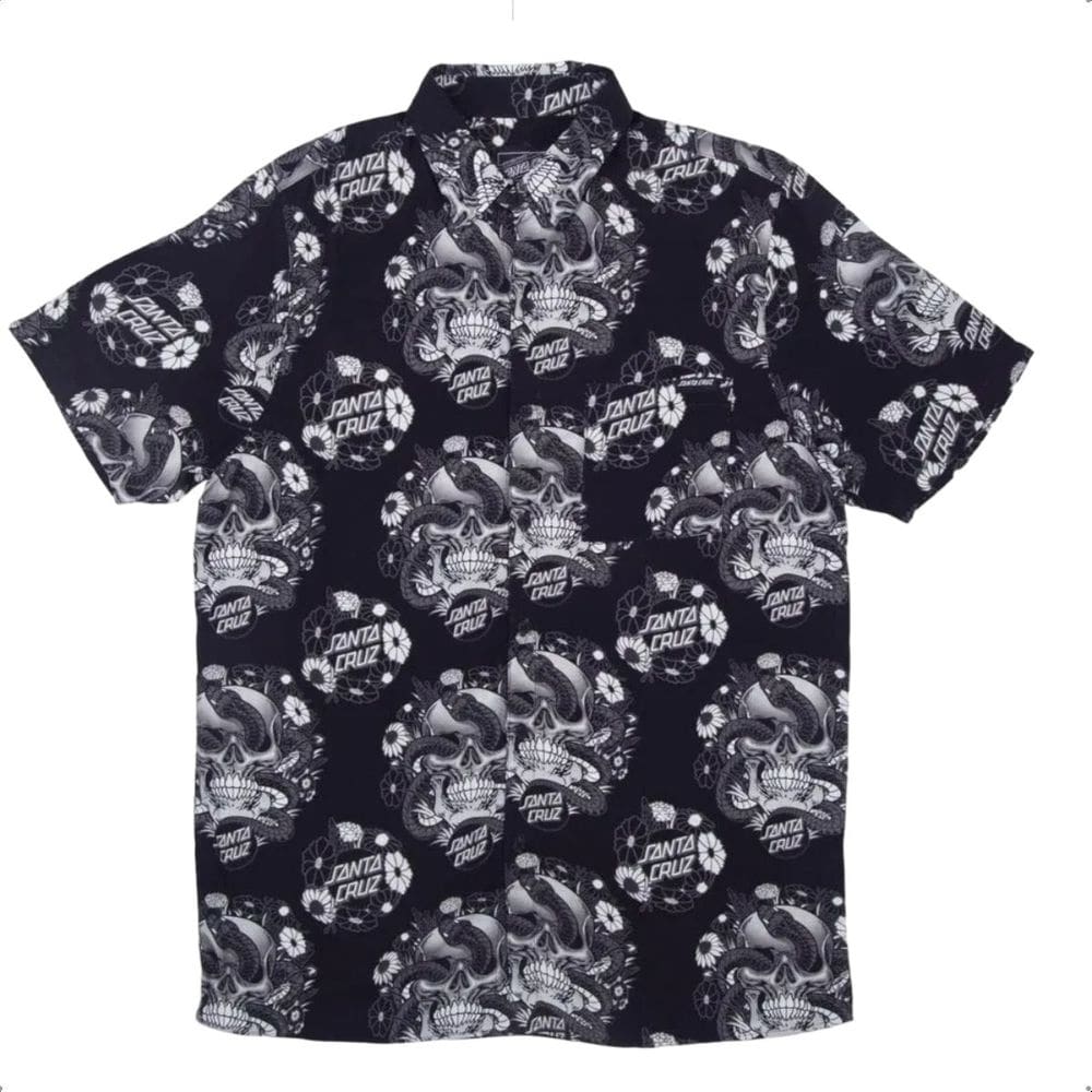Camisa Masculina Santa Cruz Botanic Skull Shirt