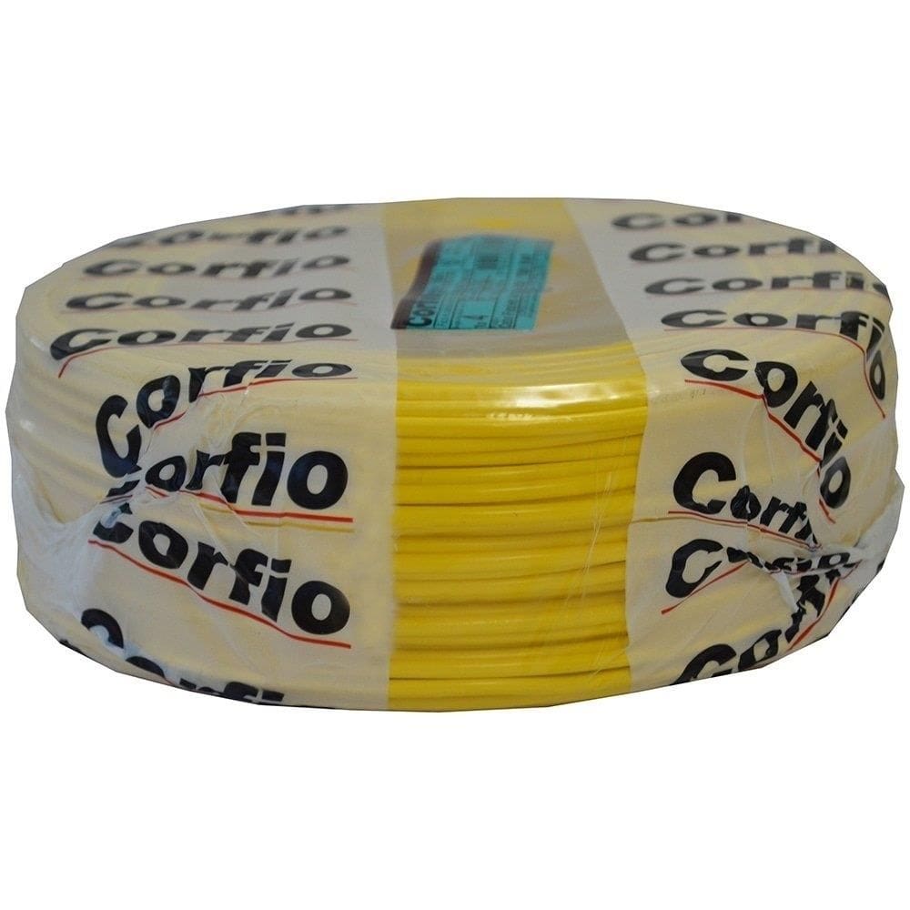 Cabo Flexível Corfio 4mmx100m Rolo 750V Amarelo