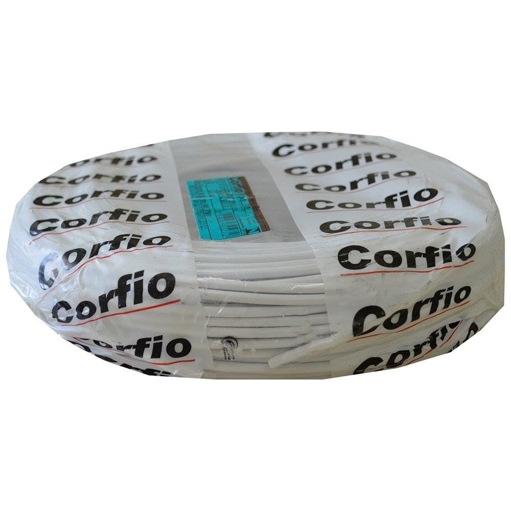 Cabo Flexível Corfio 6mmx100m Rolo 750V Branco