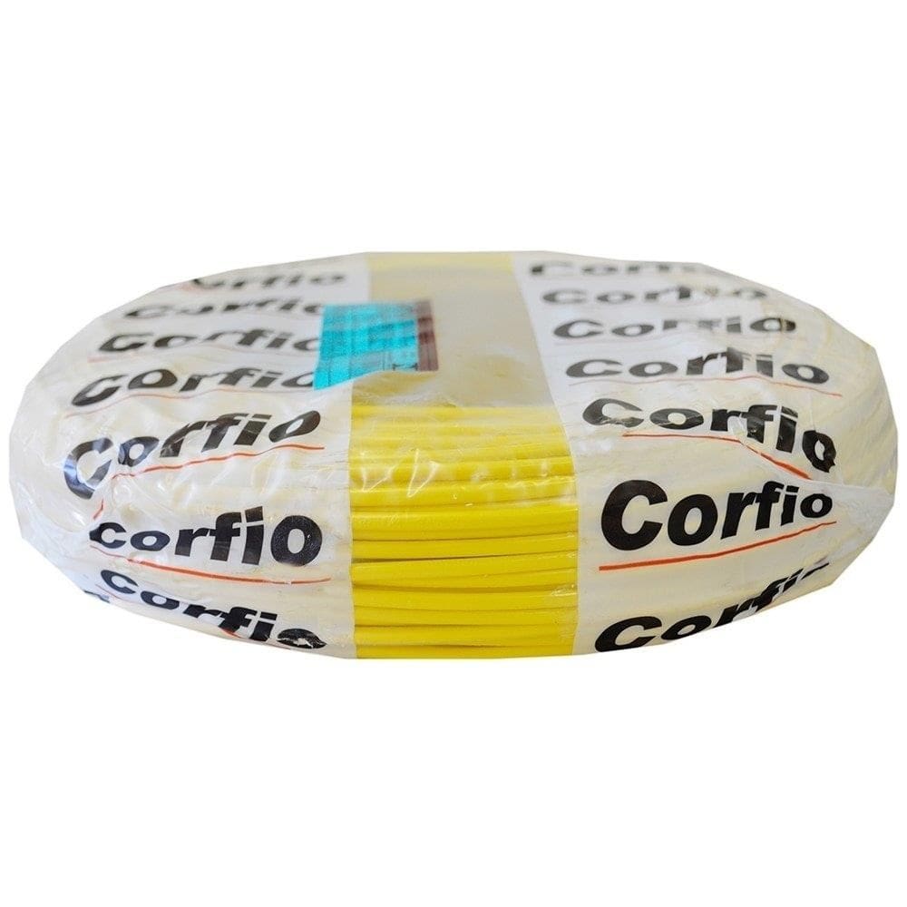 Cabo Flexível Corfio 6mmx100m Rolo 750V Amarelo