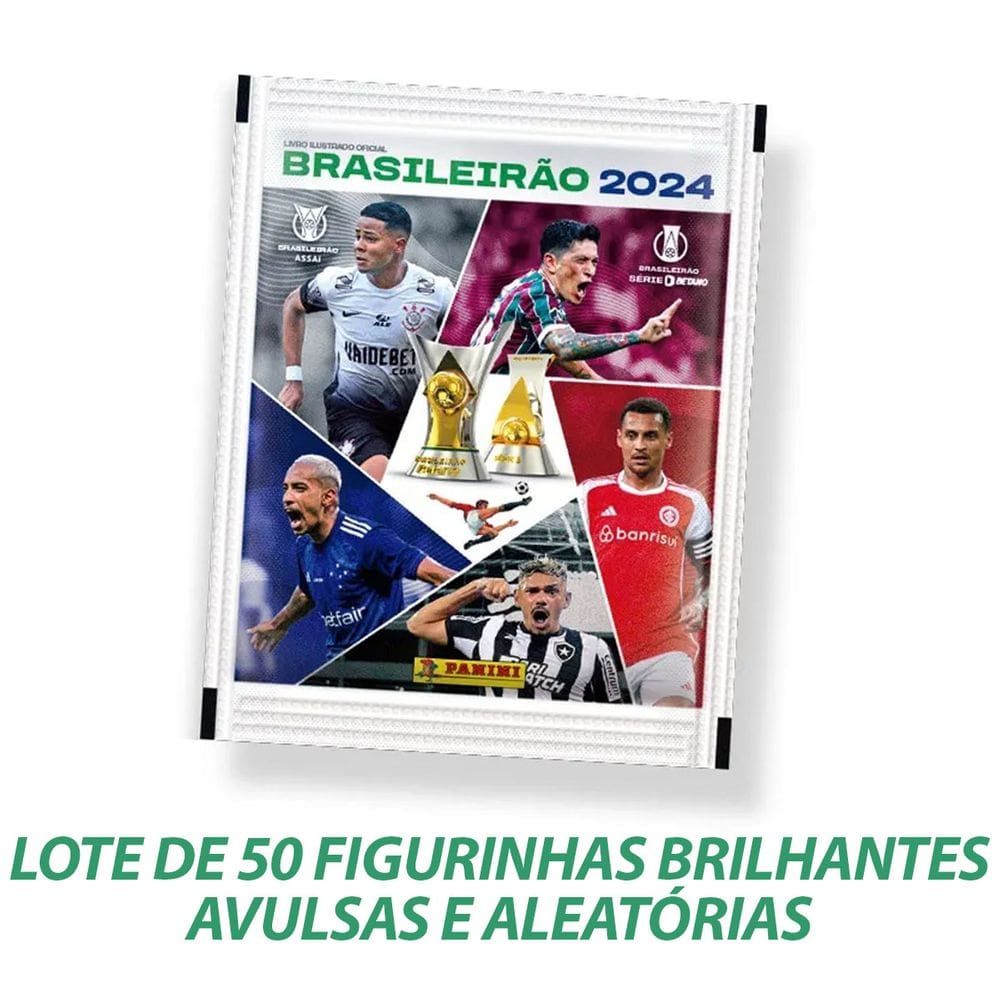 Lote De 50 Figurinhas Brilhantes Brasileirão 2024 - AVULSAS E ALEATÓRIAS