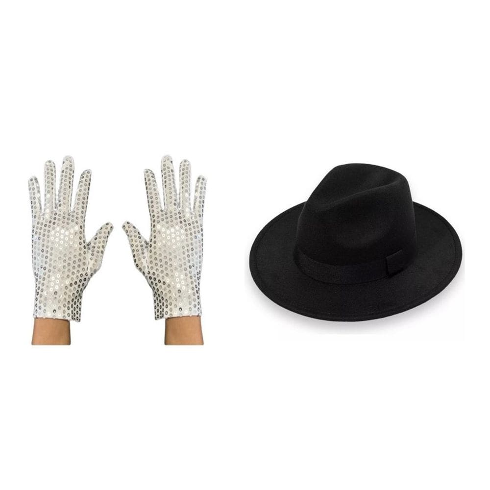 Fantasia Chapeu E Luva Michael Jackson Festas