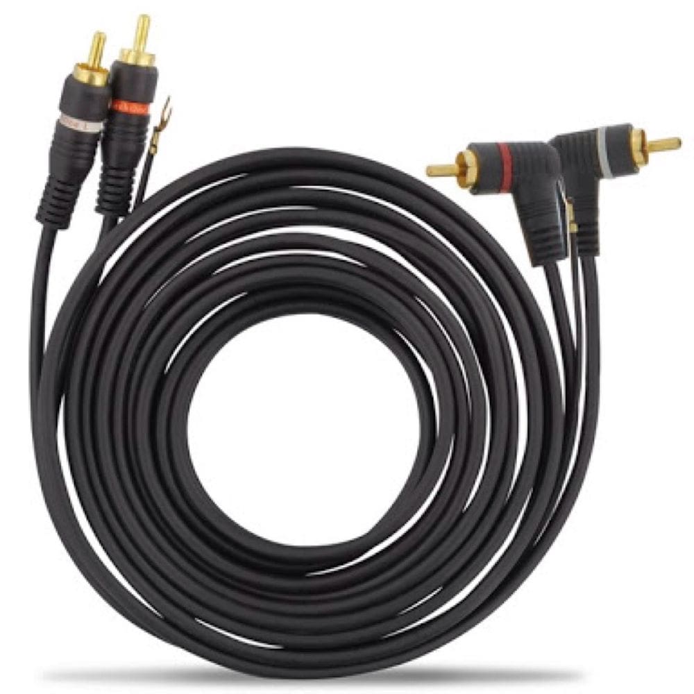Cabo 2x2 Rca 5 metros gold com fio terra para uso automotivo