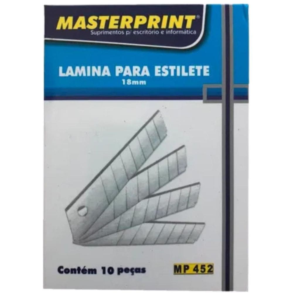 Lamina Para Estilete 18Mm Mp452 Estojo Com 10 Unidades