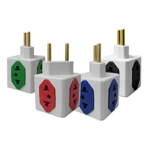 Adaptador Benjamin Cubo 3D 3 Entradas Universal 4 unidades