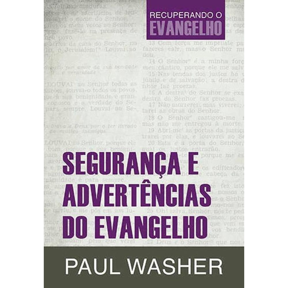 Livro Segurança E Advertências Do Evangelho