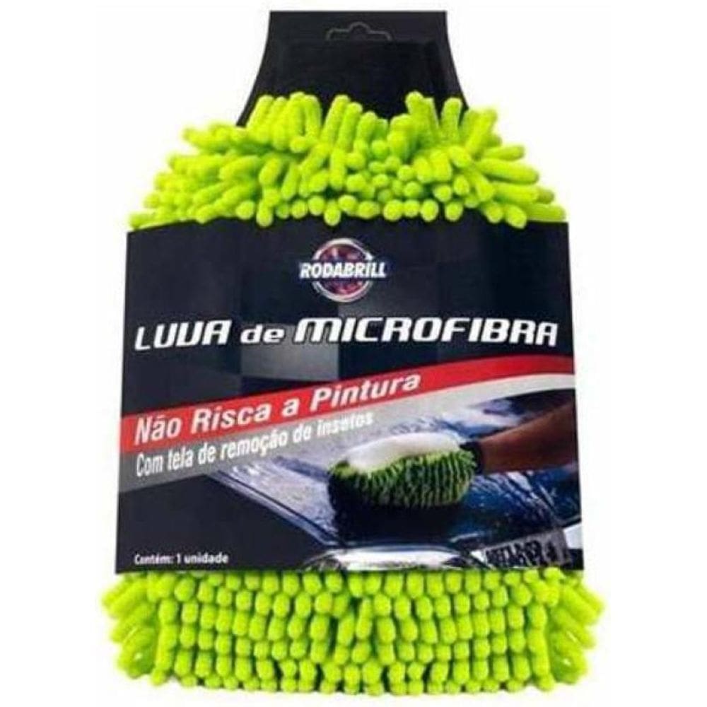 Luva De Microfibra Rodabrill Lavagem Automotiva