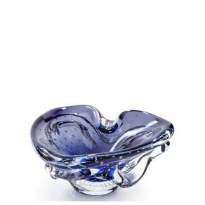 Mini Centro Em Cristal Murano Azul - São Marcos 23Cm