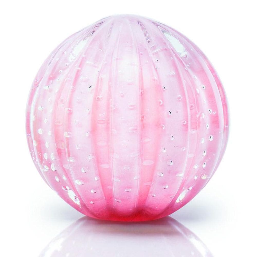 Peso Em Cristal Murano Rosa - São Marcos 15Cm