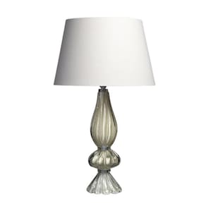 Abajour Em Cristal Murano Pérola - São Marcos 43Cm