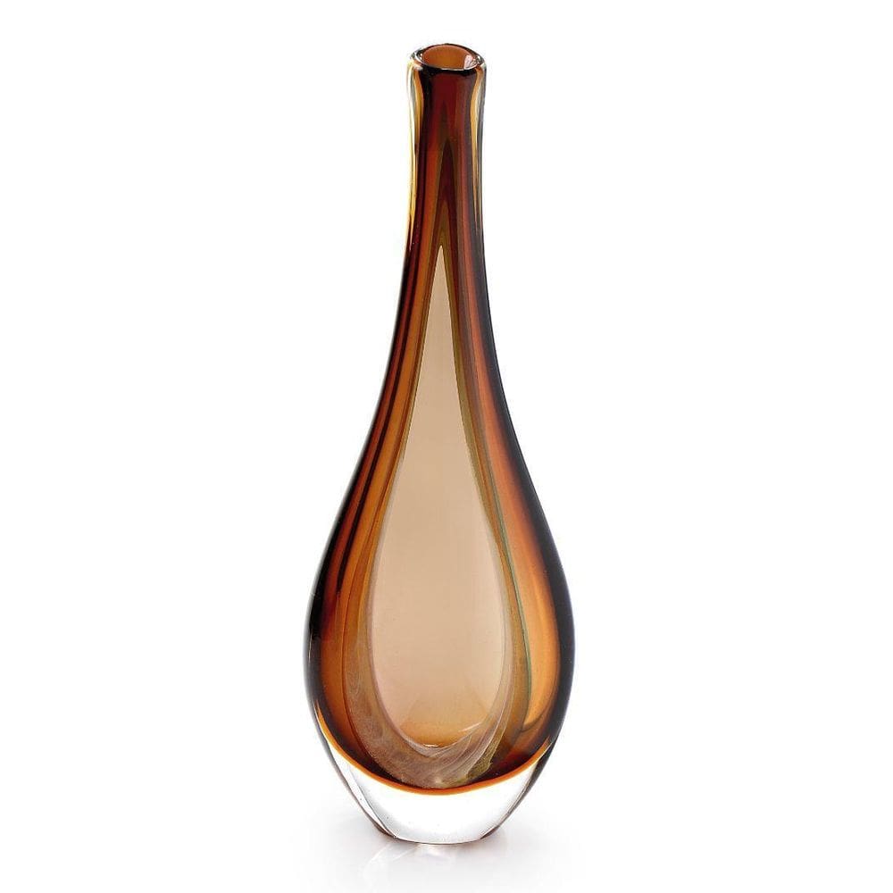Vaso Em Cristal Murano Marrom - São Marcos 52Cm
