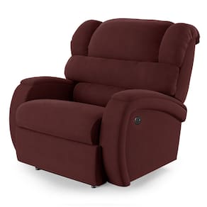 Poltrona do Papai Reclinável Napoli Controle Power Elétrico USB Veludo Vinho FH1 - D`Rossi