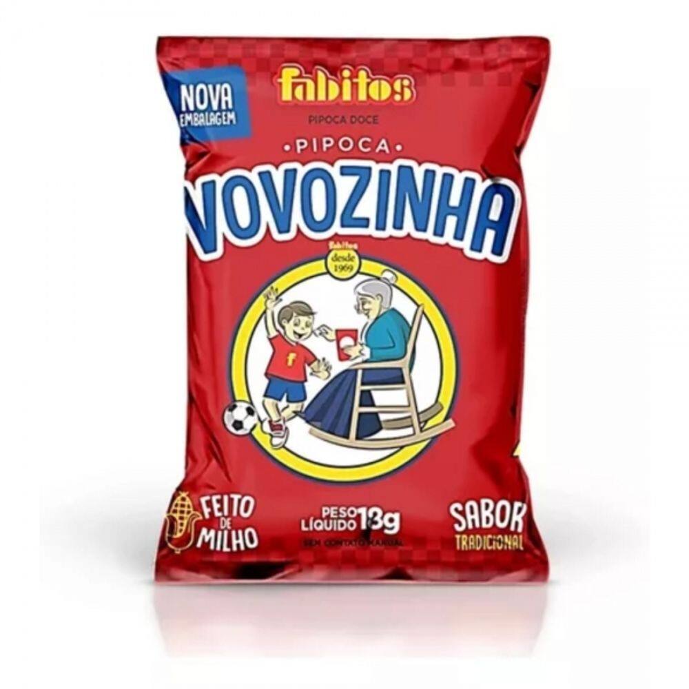 Pipoca Doce Vovozinha Fardo Com 20 Pacotes De 18g