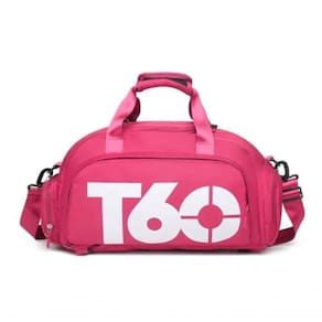 Bolsa Academia Fitness Mala De Viagem Mochila Transversal Treino Rosa