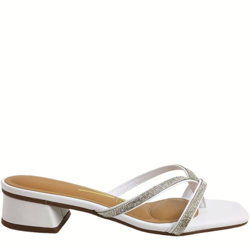 Tamanco Feminino Casual Salto Baixo com Strass Vizzano 6454.118