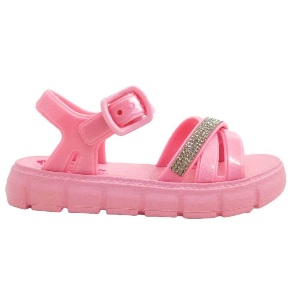 Sandália Infantil Menina Casual Dia a Dia com Strass Grendene Kids 23167
