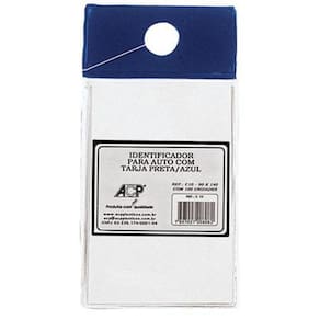 Crachá Plástico Para Veículo Azul Acp