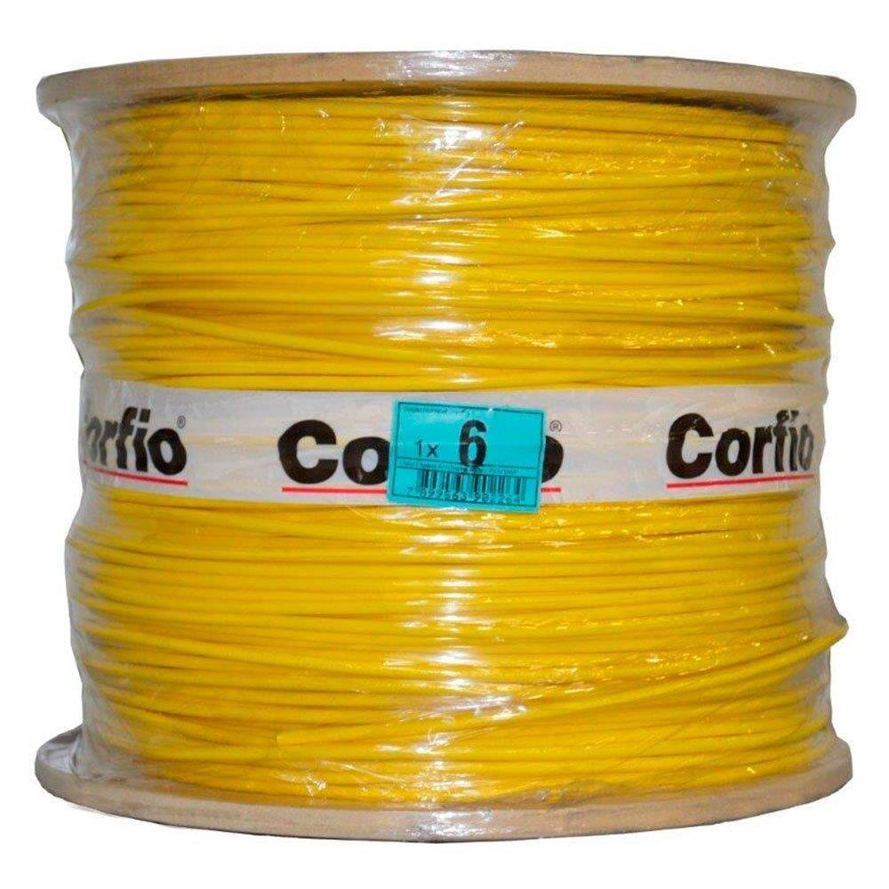 Cabo Flexível Corfio 6mmx500m Bobina 750V Amarelo