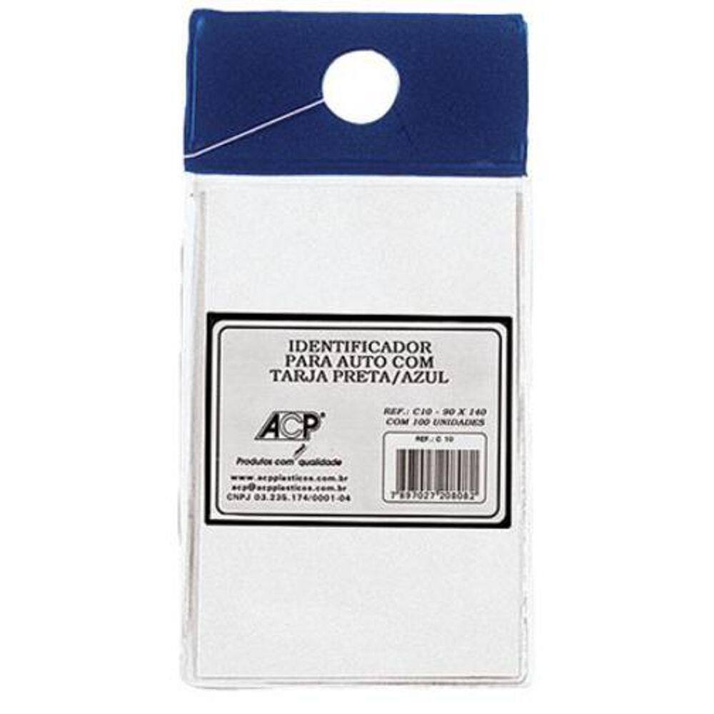 Crachá Plástico Para Veículo Azul Acp