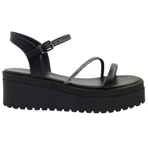 Sandália Anabela Feminina Casual Dia a Dia com Strass FlyEasy Ultra Conforto Ramarim 2445203