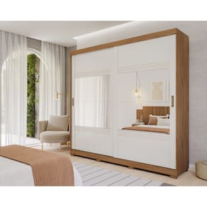 Guarda Roupa Casal 100% Mdf 2 Portas de Correr Blumenau Panan Móveis